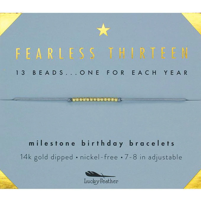 Fearless Thirteen Birthday Milestone Bracelet