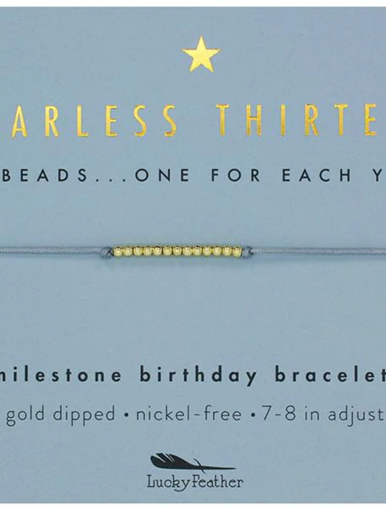 Fearless Thirteen Birthday Milestone Bracelet