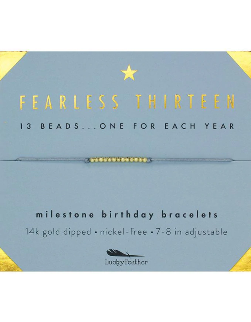 Fearless Thirteen Birthday Milestone Bracelet