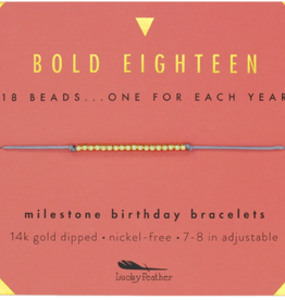 Bold Eighteen Birthday Milestone Bracelet