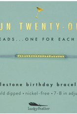 Fun Twenty-One Birthday Milestone Bracelet