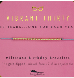 Vibrant Thirty Birthday Milestone Bracelet