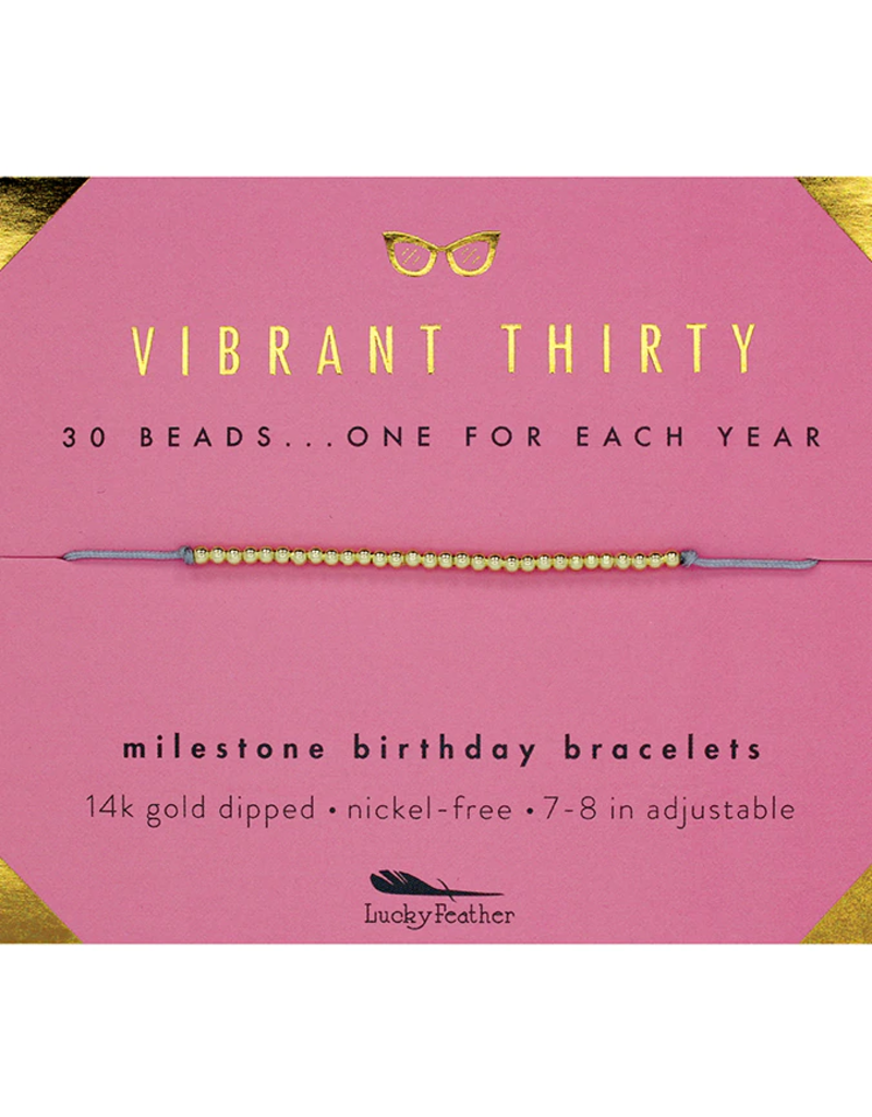 Vibrant Thirty Birthday Milestone Bracelet