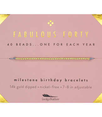 Fabulous Forty Birthday Milestone Bracelet