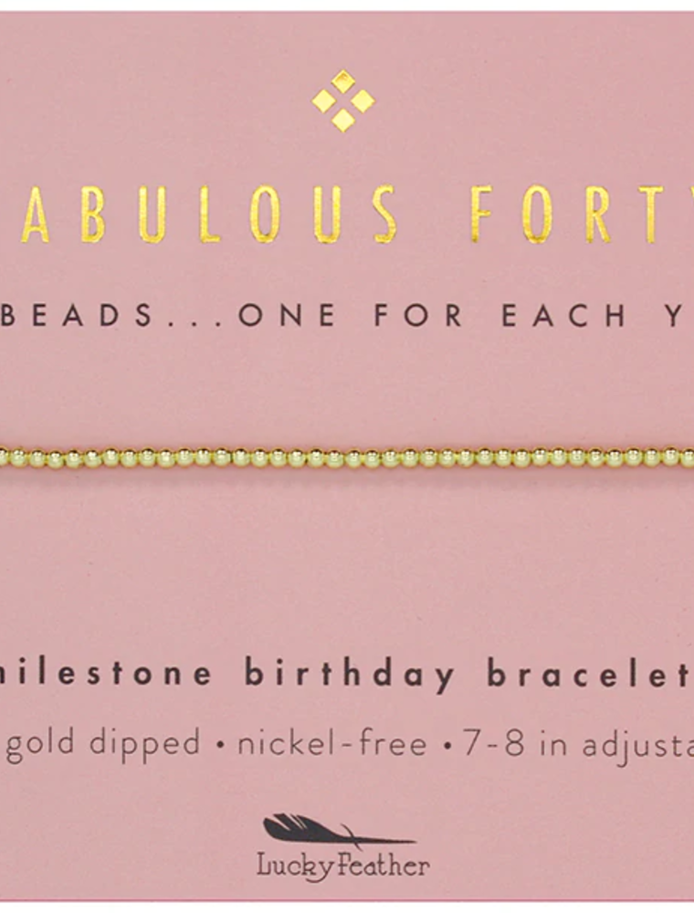 Fabulous Forty Birthday Milestone Bracelet