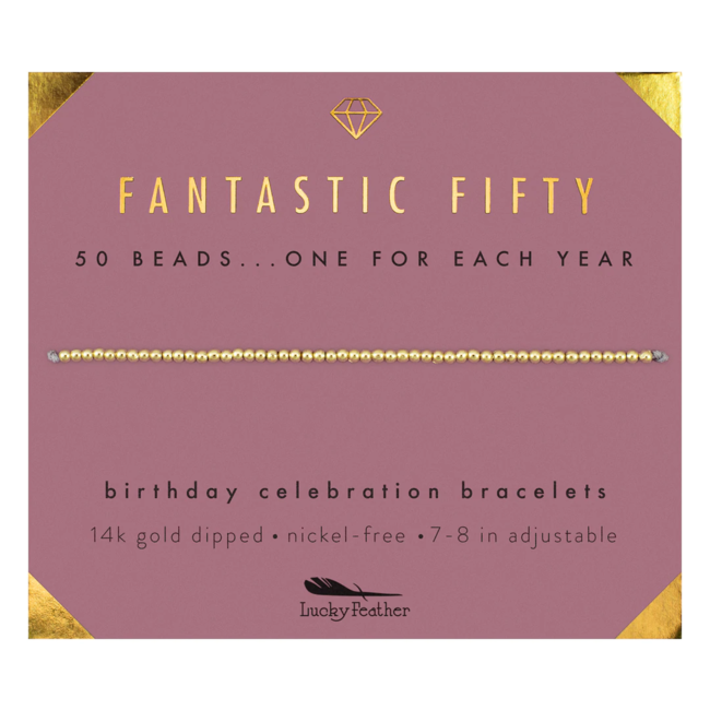 Fantastic Fifty Birthday Milestone Bracelet