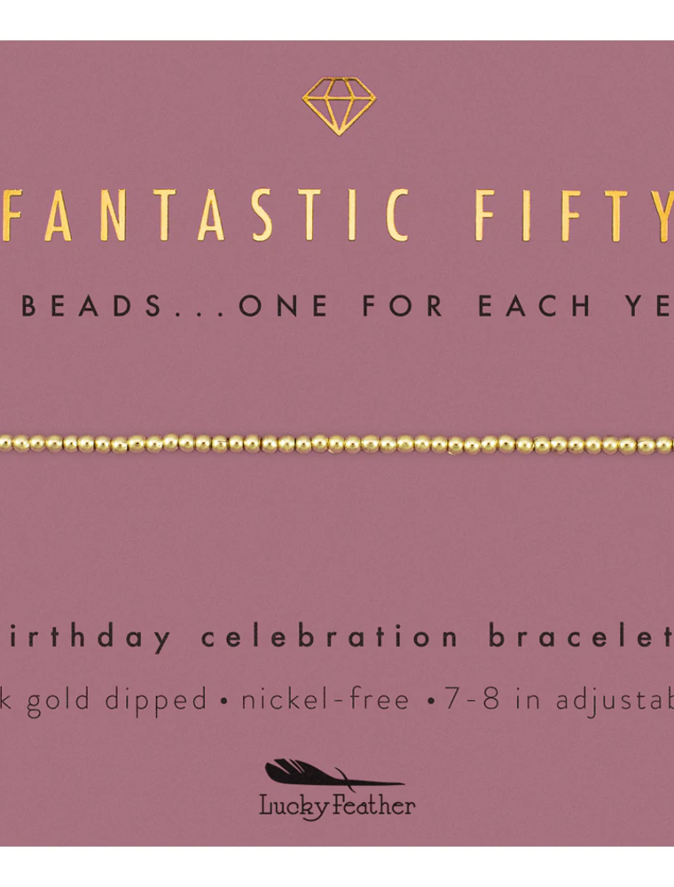 Fantastic Fifty Birthday Milestone Bracelet