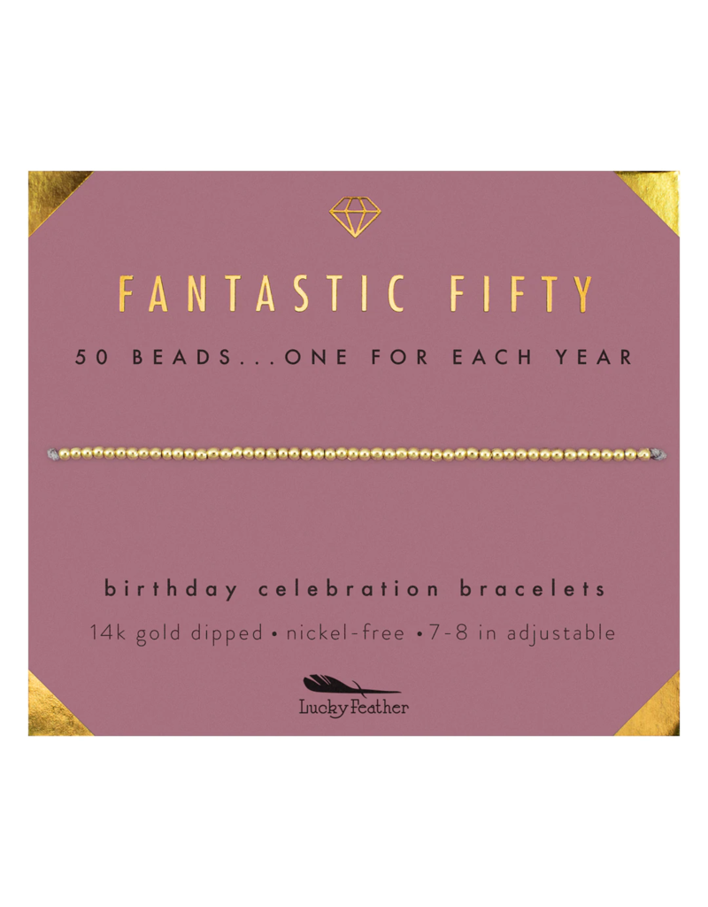 Fantastic Fifty Birthday Milestone Bracelet