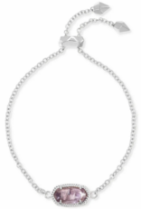 KENDRA SCOTT DESIGN Elaina Silver Adjustable Chain Bracelet in Amethyst