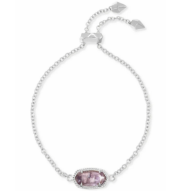 KENDRA SCOTT DESIGN Elaina Silver Adjustable Chain Bracelet in Amethyst
