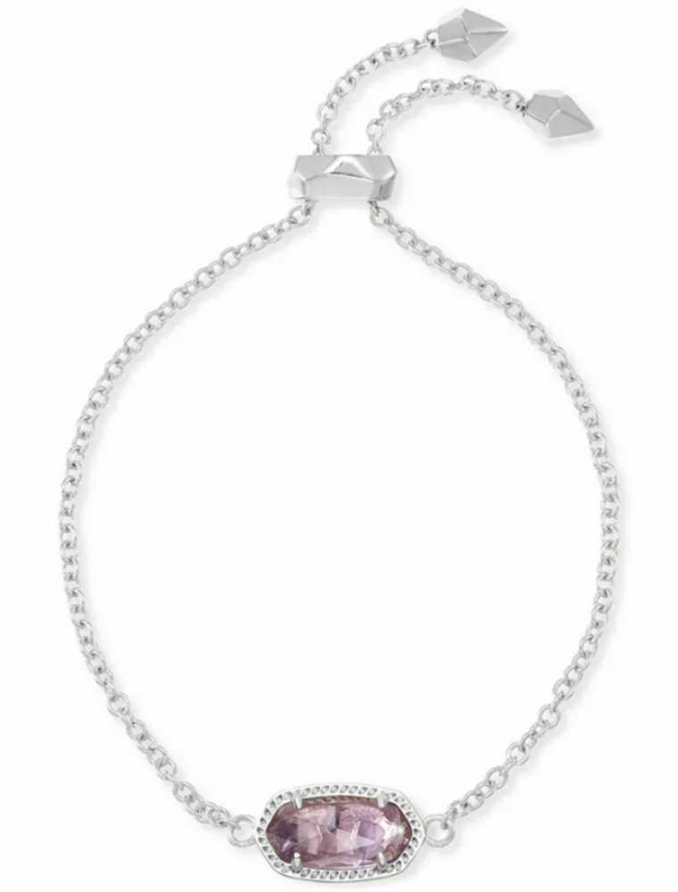 KENDRA SCOTT DESIGN Elaina Silver Adjustable Chain Bracelet in Amethyst