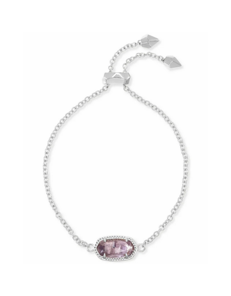 KENDRA SCOTT DESIGN Elaina Silver Adjustable Chain Bracelet in Amethyst