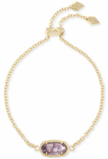 KENDRA SCOTT DESIGN Elaina Gold Adjustable Chain Bracelet in Amethyst KENDRA SCOTT DESIGN Elaina Gold Adjustable Chain Bracelet in Amethyst