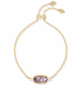 KENDRA SCOTT DESIGN Elaina Gold Adjustable Chain Bracelet in Amethyst