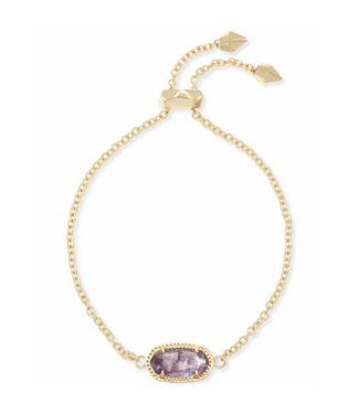 KENDRA SCOTT DESIGN Elaina Gold Adjustable Chain Bracelet in Amethyst
