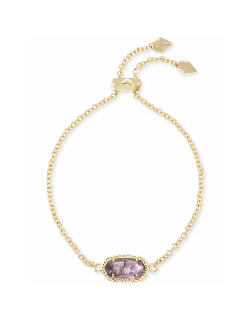 KENDRA SCOTT DESIGN Elaina Gold Adjustable Chain Bracelet in Amethyst