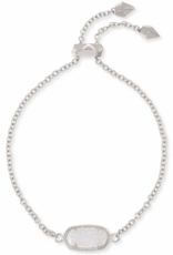KENDRA SCOTT DESIGN Elaina Silver Adjustable Chain Bracelet in Iridescent Drusy