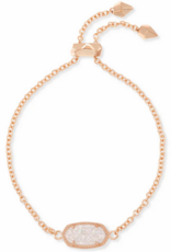KENDRA SCOTT DESIGN Elaina Rose Gold Adjustable Chain Bracelet in Iridescent Drusy