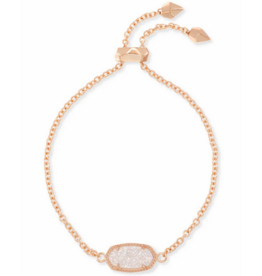 KENDRA SCOTT DESIGN Elaina Rose Gold Adjustable Chain Bracelet in Iridescent Drusy