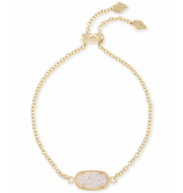 KENDRA SCOTT DESIGN Elaina Gold Adjustable Chain Bracelet in Iridescent Drusy