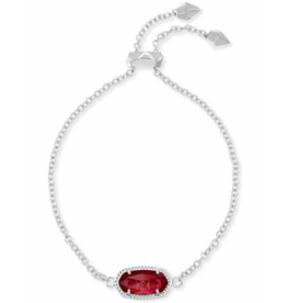 KENDRA SCOTT DESIGN Elaina Silver Adjustable Chain Bracelet in Berry