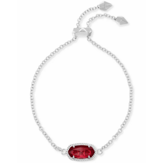 KENDRA SCOTT DESIGN Elaina Silver Adjustable Chain Bracelet in Berry