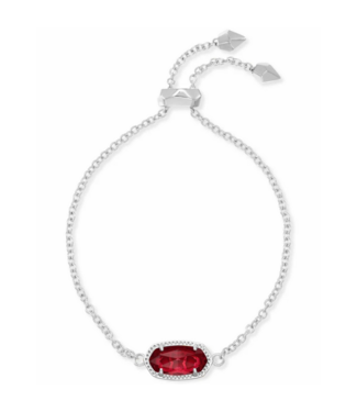 KENDRA SCOTT DESIGN Elaina Silver Adjustable Chain Bracelet in Berry
