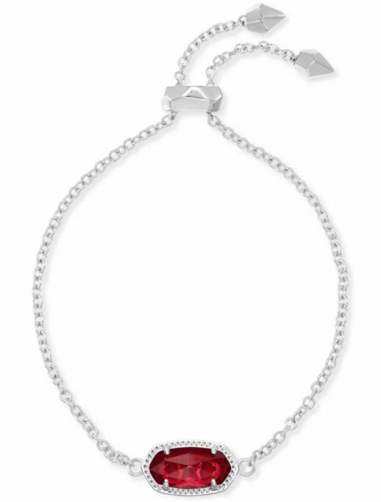 KENDRA SCOTT DESIGN Elaina Silver Adjustable Chain Bracelet in Berry
