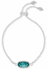 KENDRA SCOTT DESIGN Elaina Silver Adjustable Chain Bracelet in London Blue