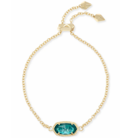 KENDRA SCOTT DESIGN Elaina Gold Adjustable Chain Bracelet in London Blue