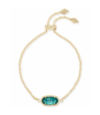KENDRA SCOTT DESIGN Elaina Gold Adjustable Chain Bracelet in London Blue