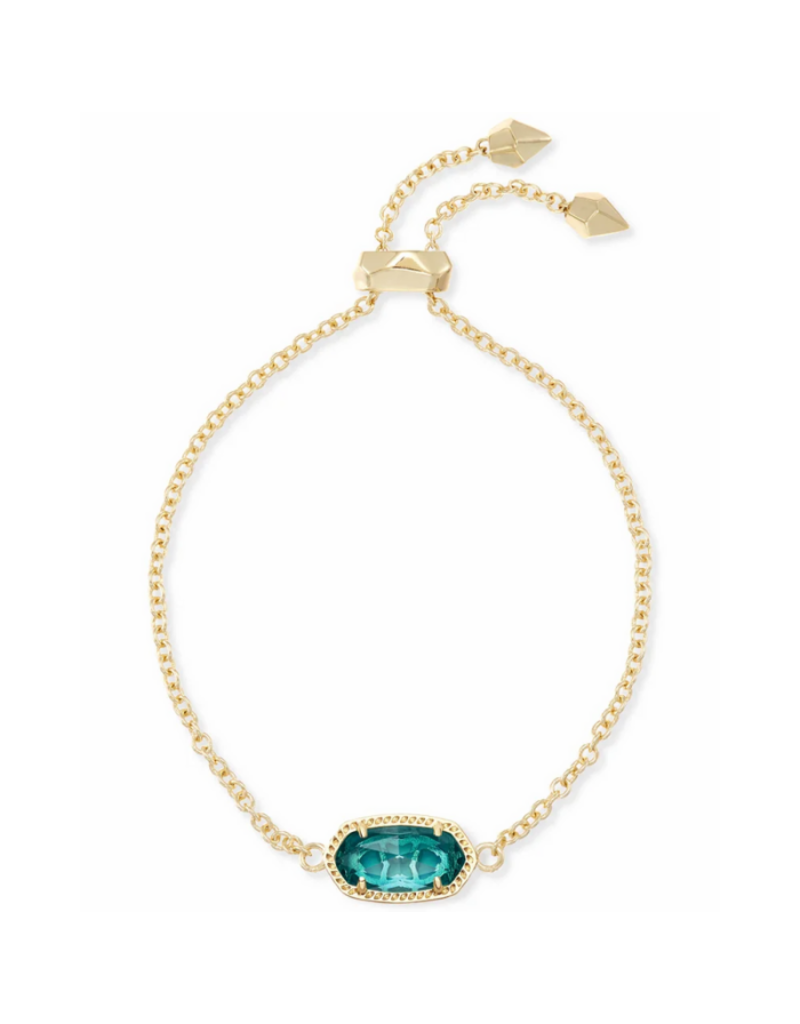 KENDRA SCOTT DESIGN Elaina Gold Adjustable Chain Bracelet in London Blue