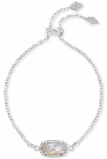 KENDRA SCOTT DESIGN Elaina Silver Adjustable Chain Bracelet in Ivory Pearl