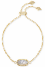 KENDRA SCOTT DESIGN Elaina Gold Adjustable Chain Bracelet in Ivory Pearl