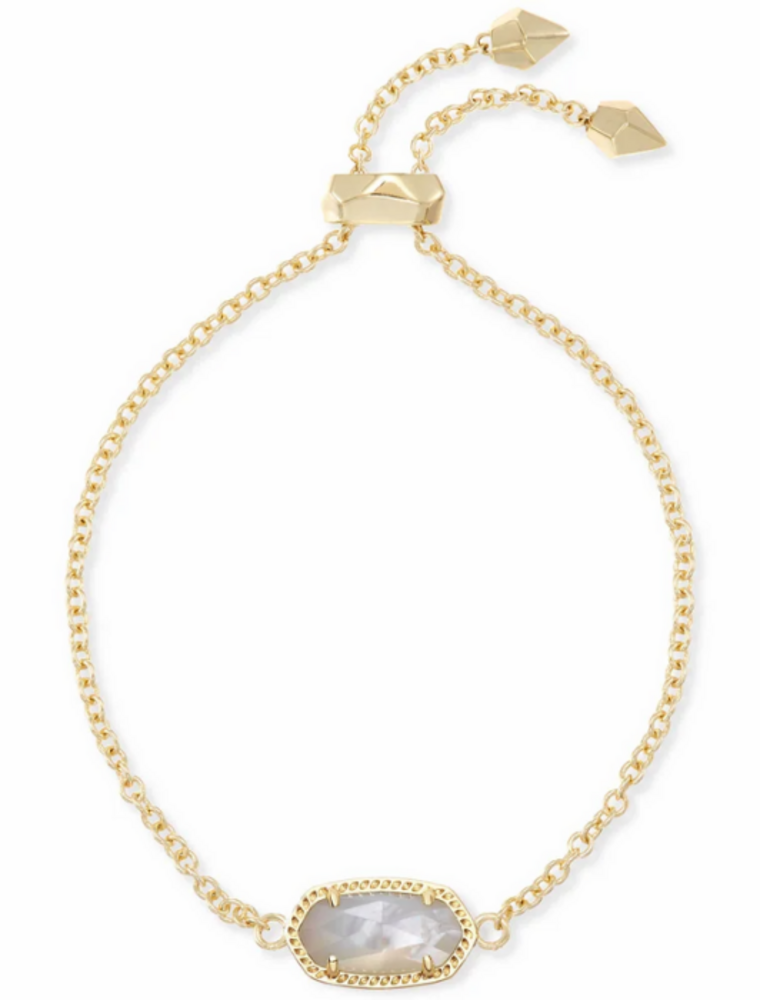 KENDRA SCOTT DESIGN Elaina Gold Adjustable Chain Bracelet in Ivory Pearl