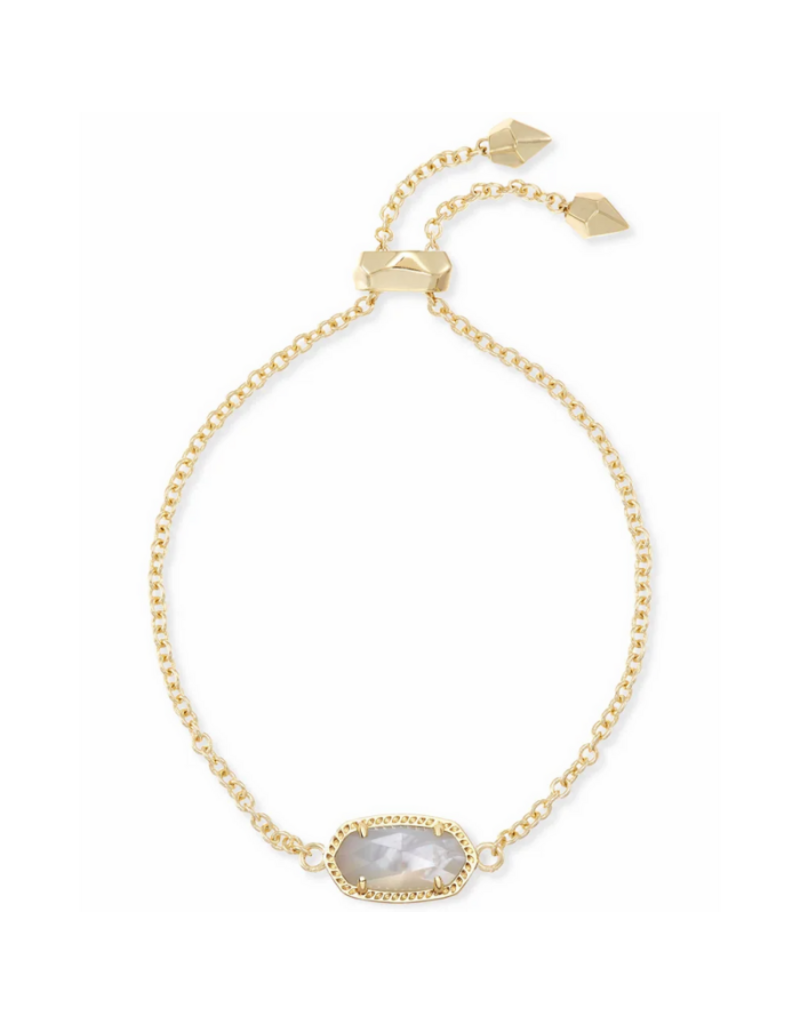 KENDRA SCOTT DESIGN Elaina Gold Adjustable Chain Bracelet in Ivory Pearl