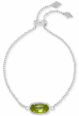 KENDRA SCOTT DESIGN Elaina Silver Adjustable Chain Bracelet in Peridot Illusion KENDRA SCOTT DESIGN Elaina Silver Adjustable Chain Bracelet in Peridot Illusion