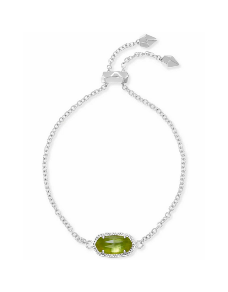 KENDRA SCOTT DESIGN Elaina Silver Adjustable Chain Bracelet in Peridot Illusion