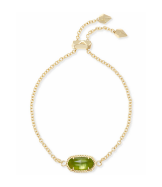 KENDRA SCOTT DESIGN Elaina Gold Adjustable Chain Bracelet in Peridot Illusion