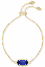 KENDRA SCOTT DESIGN Elaina Gold Adjustable Chain Bracelet in Cobalt Cats Eye KENDRA SCOTT DESIGN Elaina Gold Adjustable Chain Bracelet in Cobalt Cats Eye
