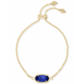 KENDRA SCOTT DESIGN Elaina Gold Adjustable Chain Bracelet in Cobalt Cats Eye