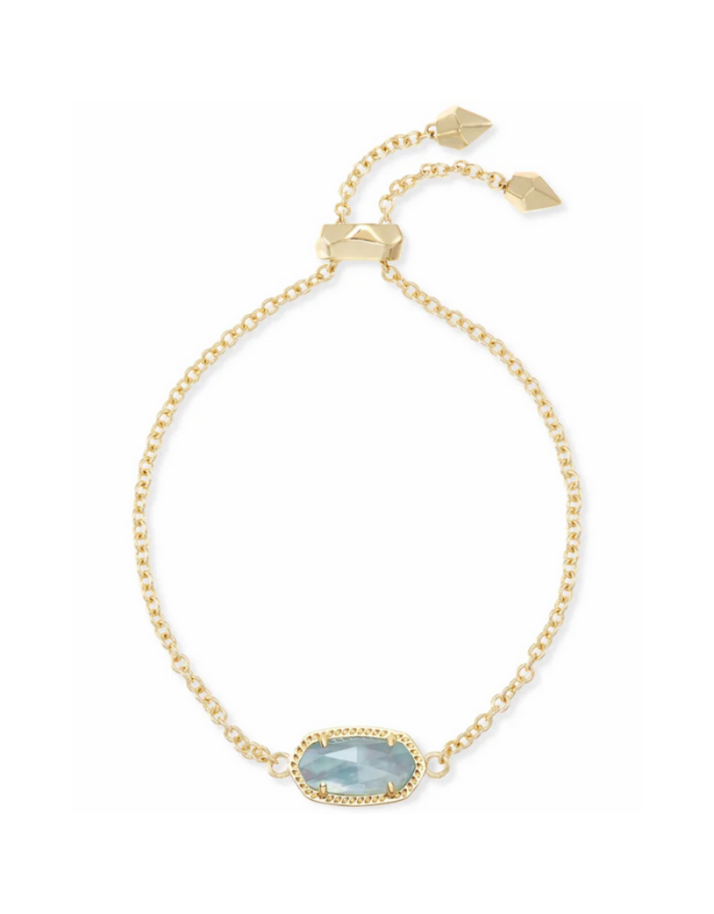 KENDRA SCOTT DESIGN Elaina Gold Adjustable Chain Bracelet in Light Blue Illusion