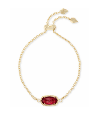 KENDRA SCOTT DESIGN Elaina Gold Adjustable Chain Bracelet in Berry
