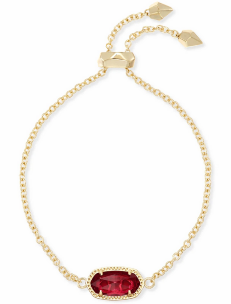 KENDRA SCOTT DESIGN Elaina Gold Adjustable Chain Bracelet in Berry