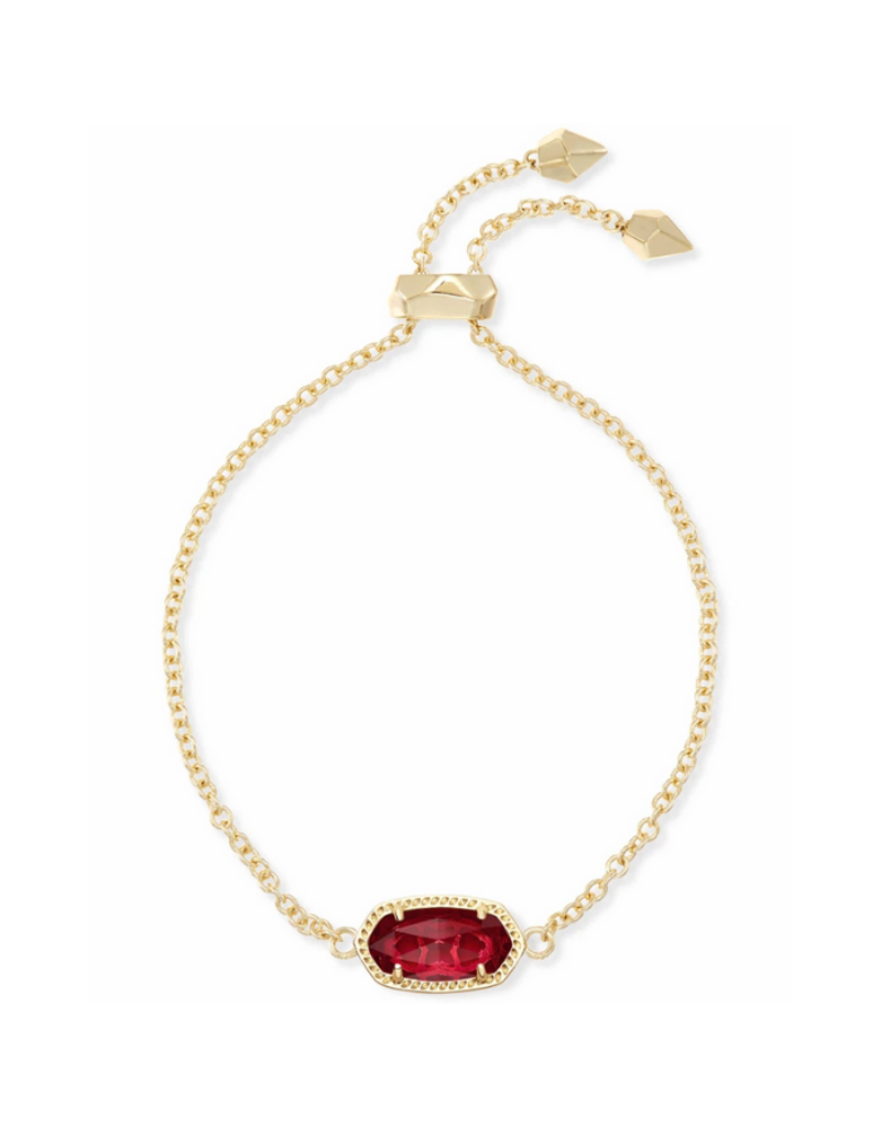 KENDRA SCOTT DESIGN Elaina Gold Adjustable Chain Bracelet in Berry