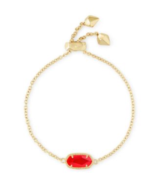 KENDRA SCOTT DESIGN Elaina Gold Adjustable Chain Bracelet in Red Illusion