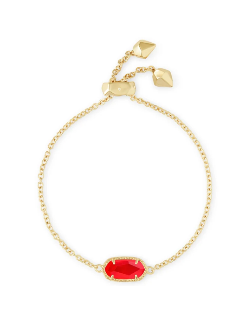KENDRA SCOTT DESIGN Elaina Gold Adjustable Chain Bracelet in Red Illusion