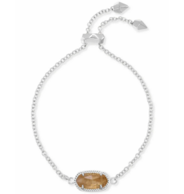 KENDRA SCOTT DESIGN Elaina Silver Adjustable Chain Bracelet in Citrine