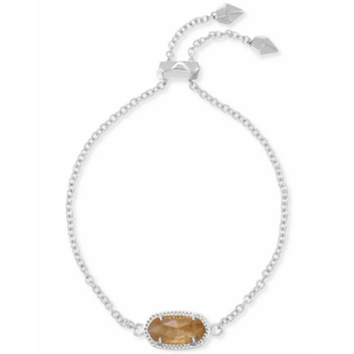 KENDRA SCOTT DESIGN Elaina Silver Adjustable Chain Bracelet in Citrine