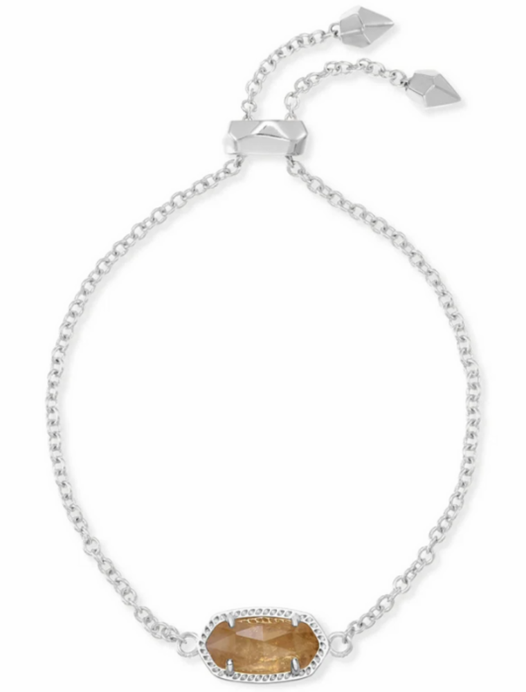 KENDRA SCOTT DESIGN Elaina Silver Adjustable Chain Bracelet in Citrine